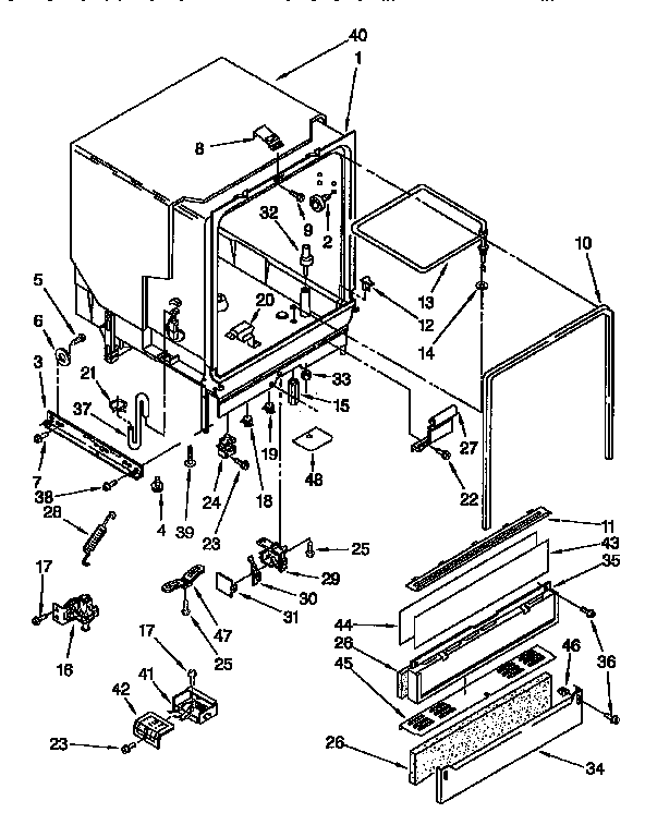 Kenmore 6651574990 tub assembly diagram