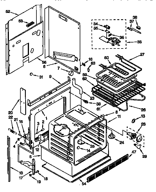 Kenmore 6654579390 oven diagram