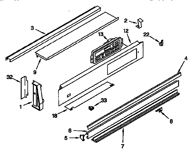 Kenmore 6654579390 control panel diagram