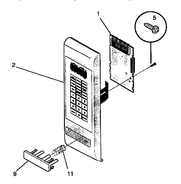 Tappan SMS138T1B2 (941354509) control panel diagram