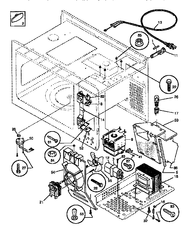 Tappan SMS138T1B2 (941354509) functional diagram