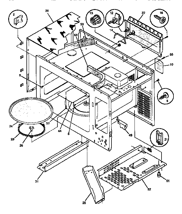 Tappan SMS138T1B2 (941354509) wrapper/body diagram
