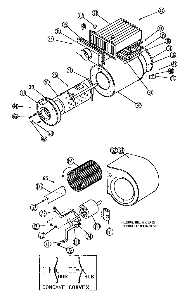 ICP OCH blower assembly diagram