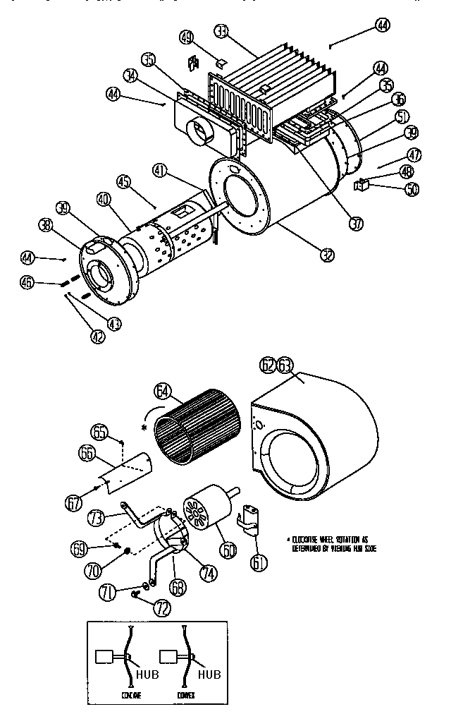 ICP NCO functional replacement parts diagram