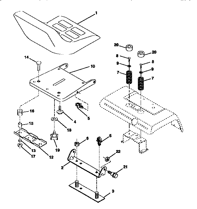 Craftsman 917250510 seat assembly diagram