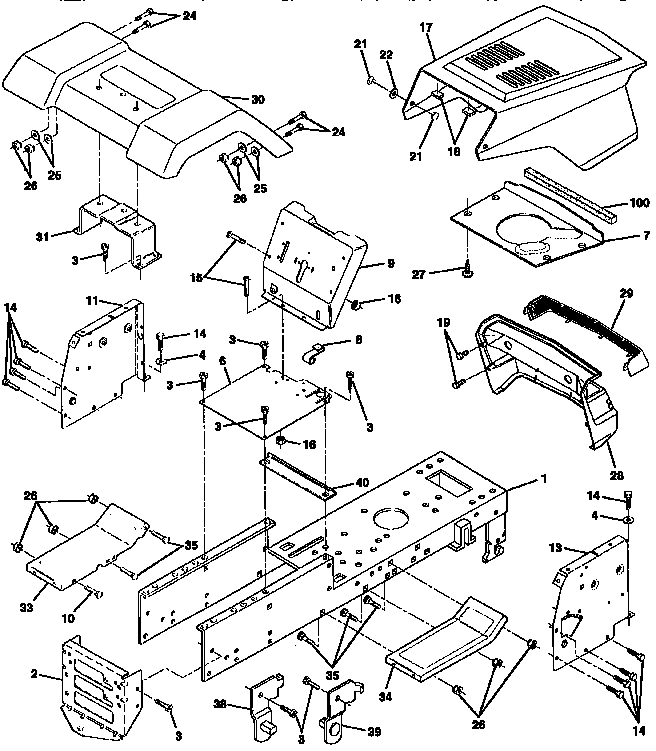 Craftsman 917252530 chassis and enclosures diagram