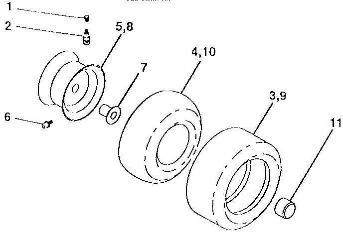 Craftsman 917252530 wheels and tires diagram