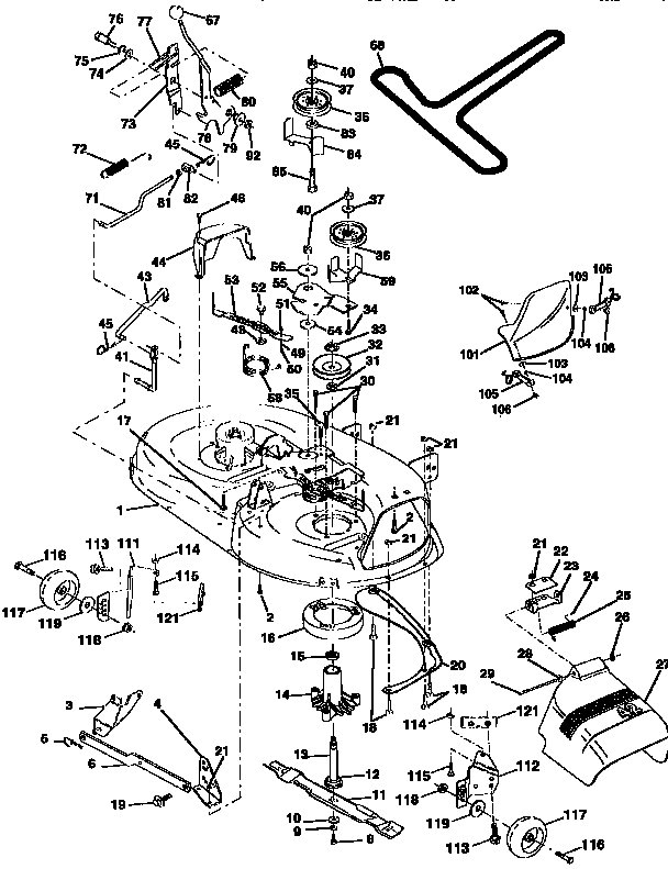 Craftsman 917252530 mower deck diagram