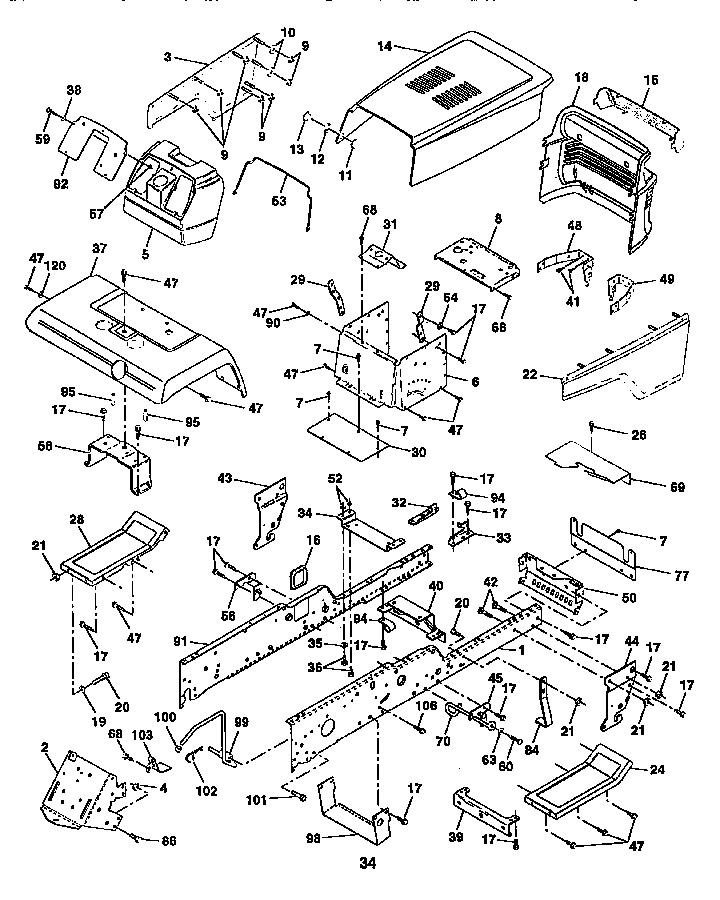 Craftsman 917257731 chassis and enclosures diagram