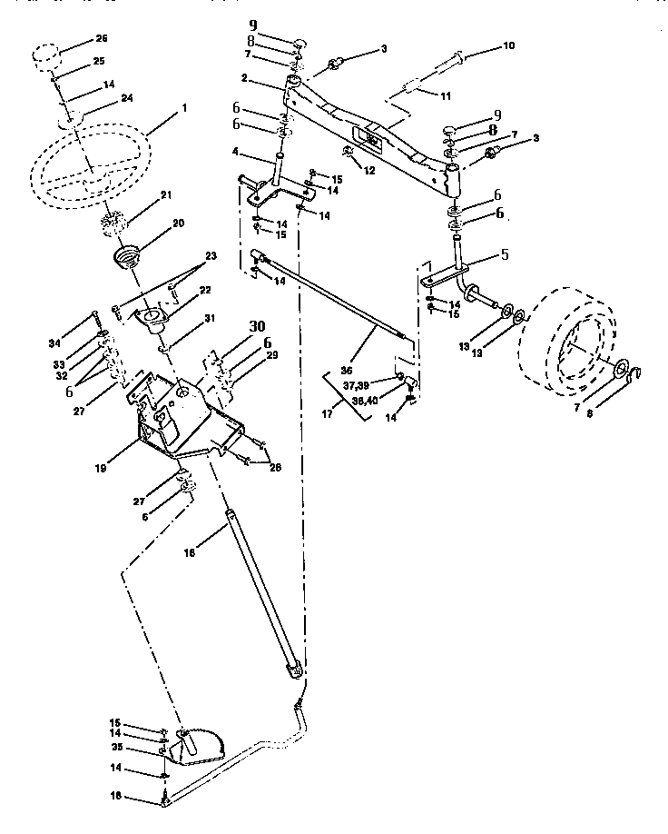 Craftsman 917257731 steering assembly diagram