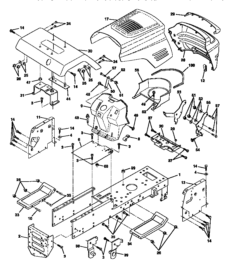 Craftsman 917252580 chassis and enclosures diagram
