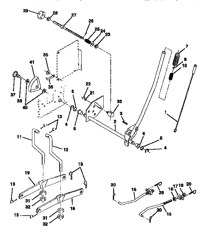 Craftsman 917252580 mower lift diagram