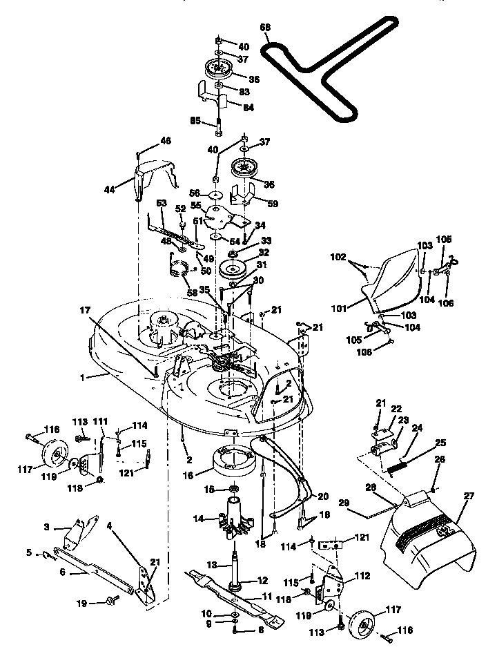 Craftsman 917252580 mower deck diagram