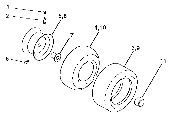 Craftsman 917252560 wheels and tires diagram
