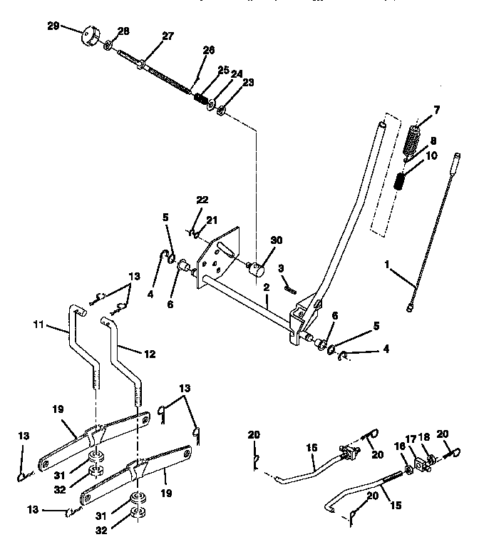 Craftsman 917252560 mower lift diagram
