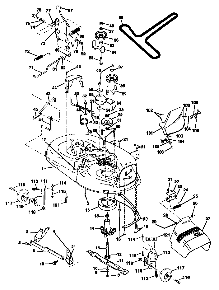Craftsman 917252560 mower deck diagram