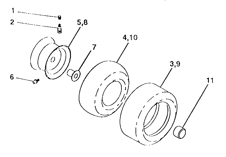 Craftsman 917252710 wheels and tires diagram