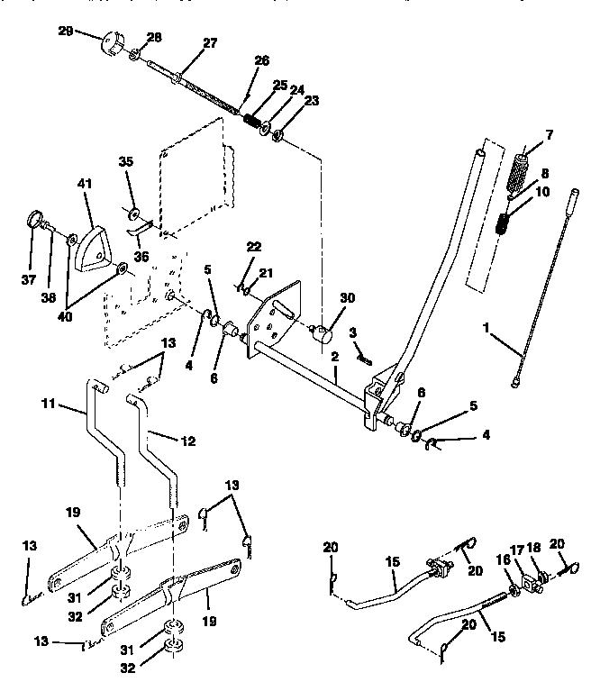 Craftsman 917252710 mower lift diagram