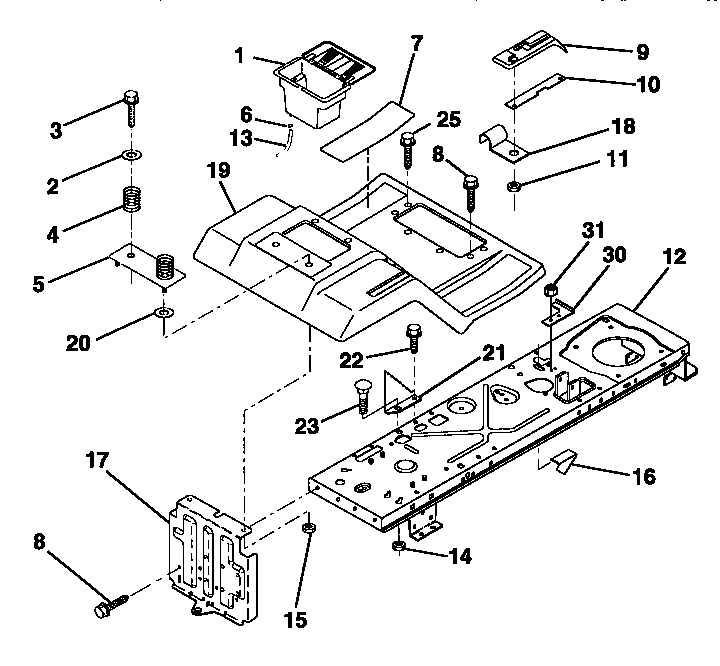 Craftsman 917252550 fender/chassis diagram