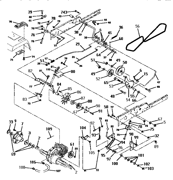 Craftsman 917250520 ground drive diagram