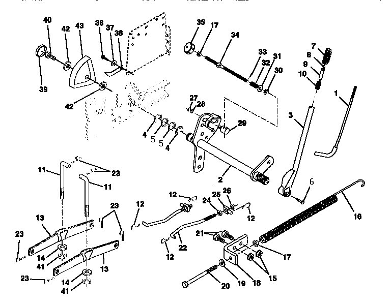 Craftsman 917250520 lift assembly diagram