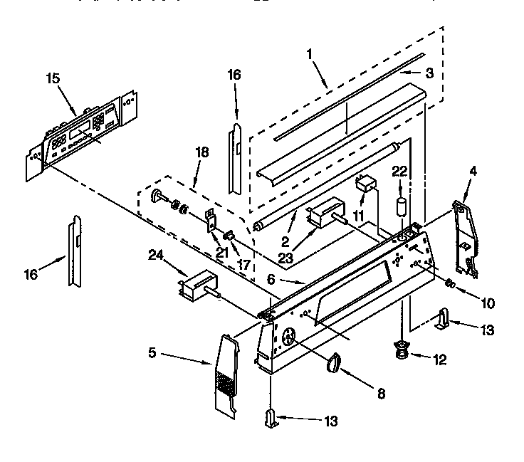 KitchenAid KERC507YWH0 control panel diagram