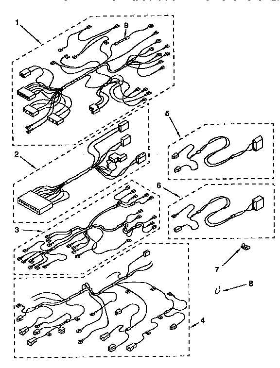 KitchenAid KERC507YWH0 wiring harness diagram