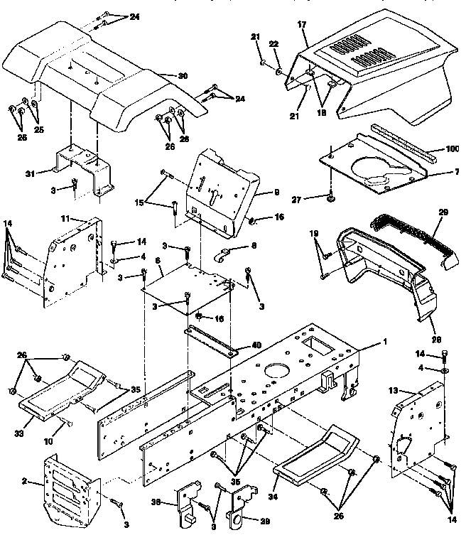 Craftsman 917252540 chassis and enclosures diagram