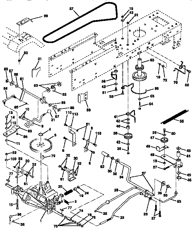 Craftsman 917252540 drive parts diagram