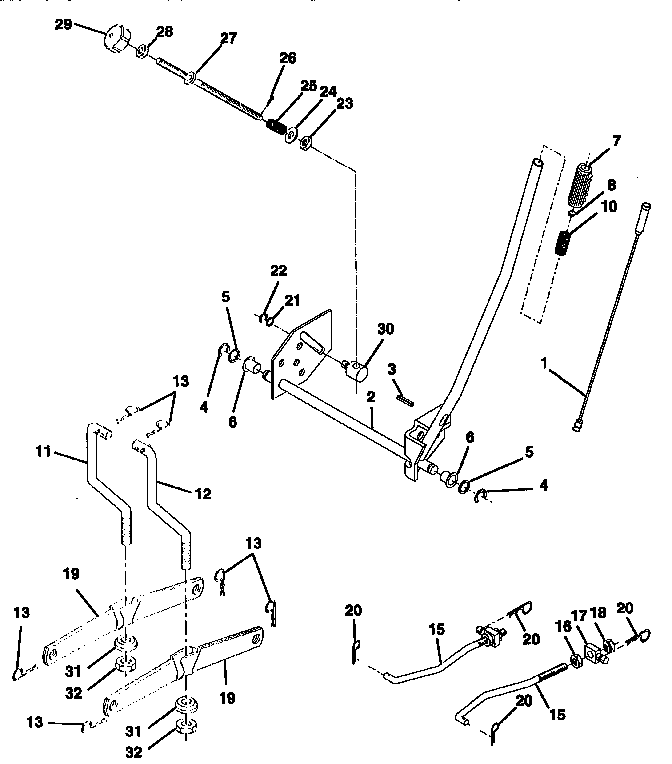 Craftsman 917252540 mower lift diagram