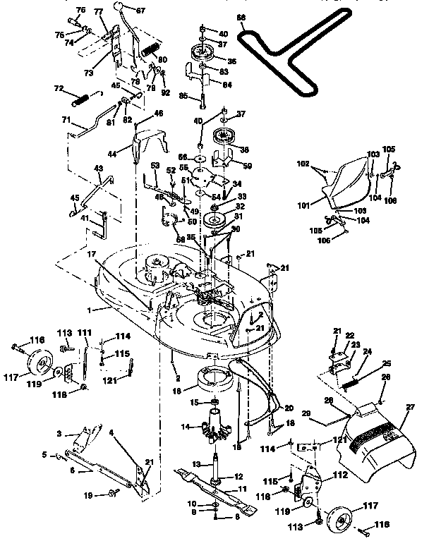 Craftsman 917252540 mower deck diagram