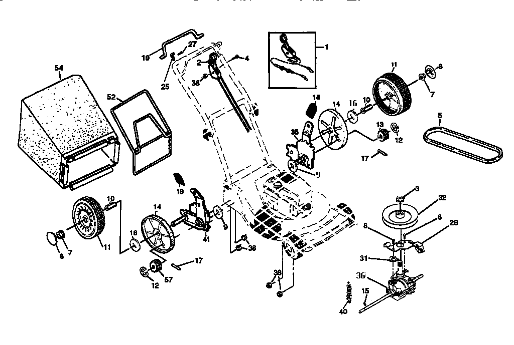 Craftsman 917372870 craftsman 22" rotary lawn mower diagram
