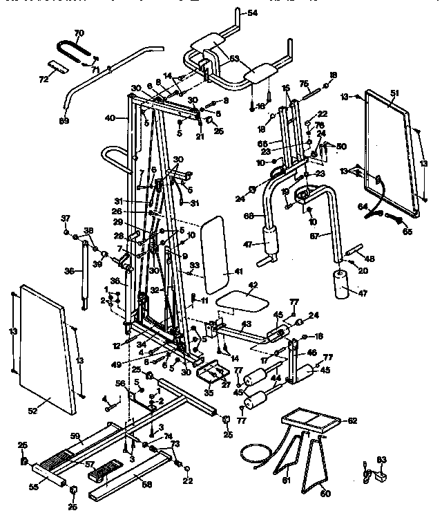 Proform PF853030 unit parts diagram