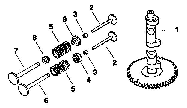Craftsman 917250510 camshaft and valves diagram