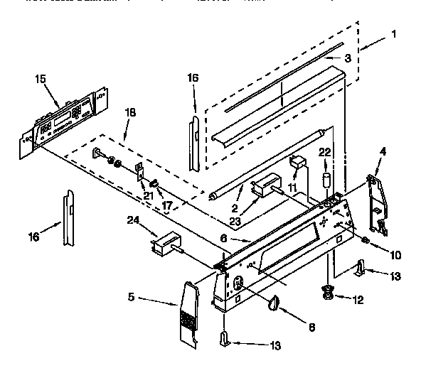 KitchenAid KERC507YWH1 control panel diagram