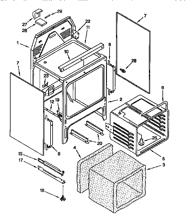 KitchenAid KERC507YWH1 oven chassis diagram