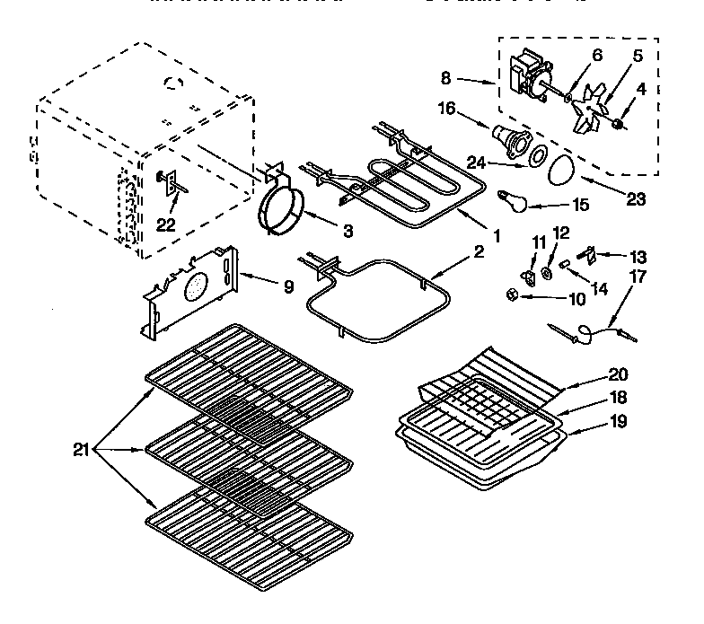 KitchenAid KERC507YWH1 oven diagram