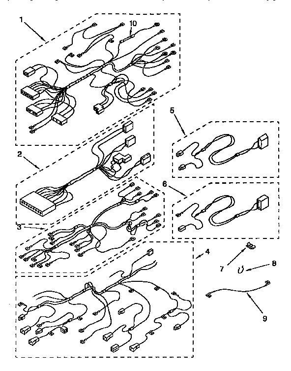 KitchenAid KERC507YWH1 wiring harness diagram