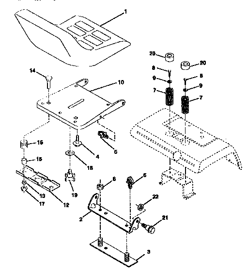 Craftsman 917250550 seat assembly diagram