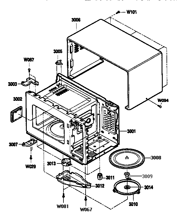 Kenmore 7218901391 oven cavity diagram