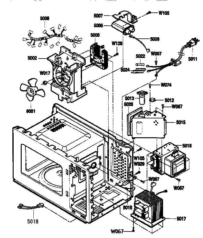 Kenmore 7218901391 oven interior diagram