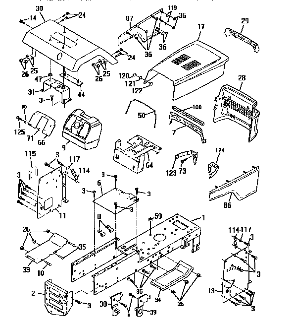 Craftsman 917252700 chassis and enclosures diagram