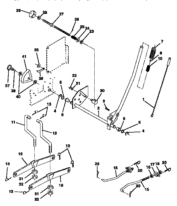 Craftsman 917252700 mower lift diagram