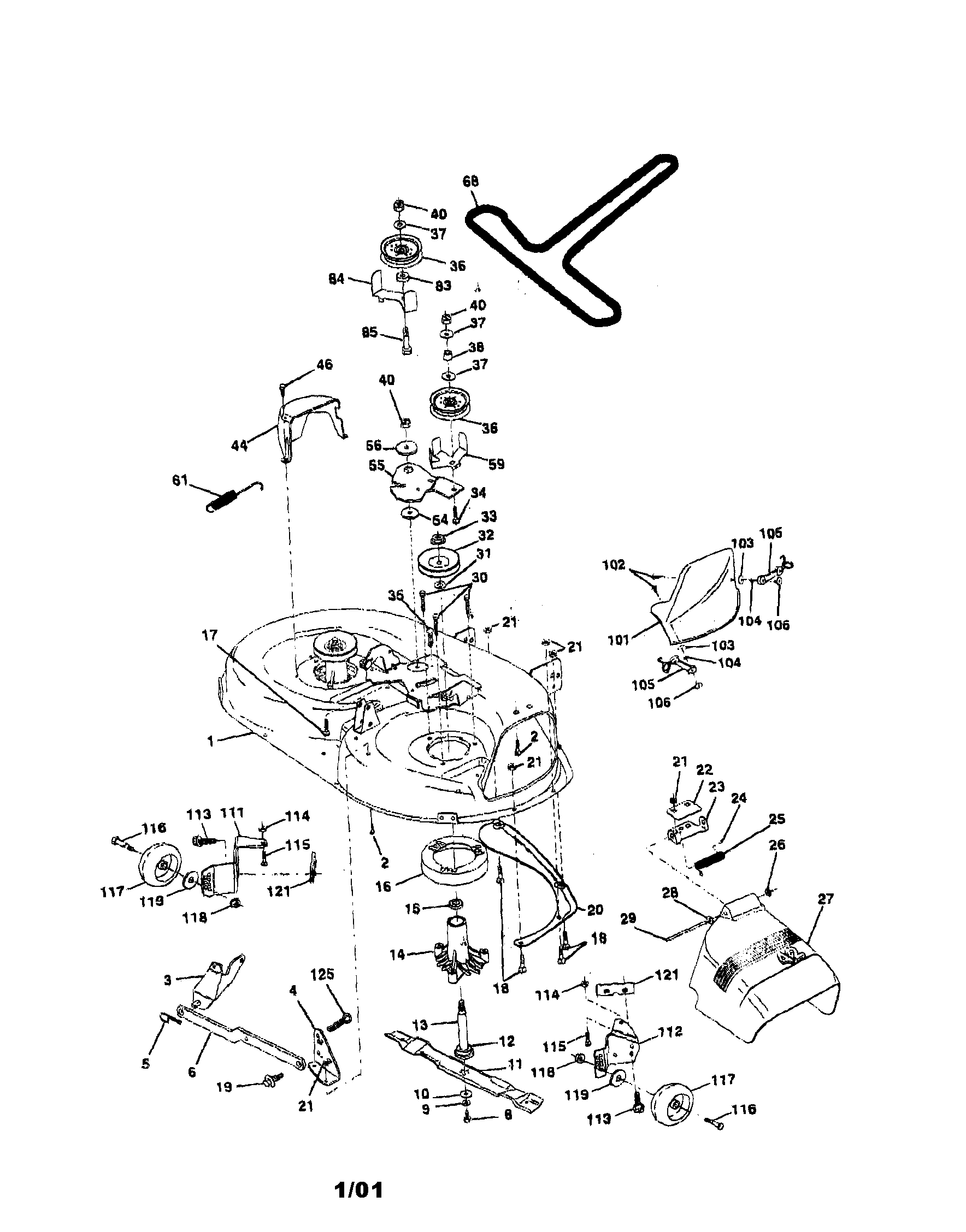 Craftsman 917252700 mower deck diagram