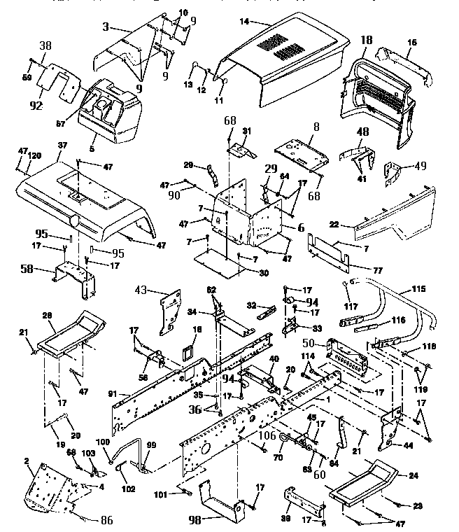 Craftsman 917250560 chassis and enclosures diagram