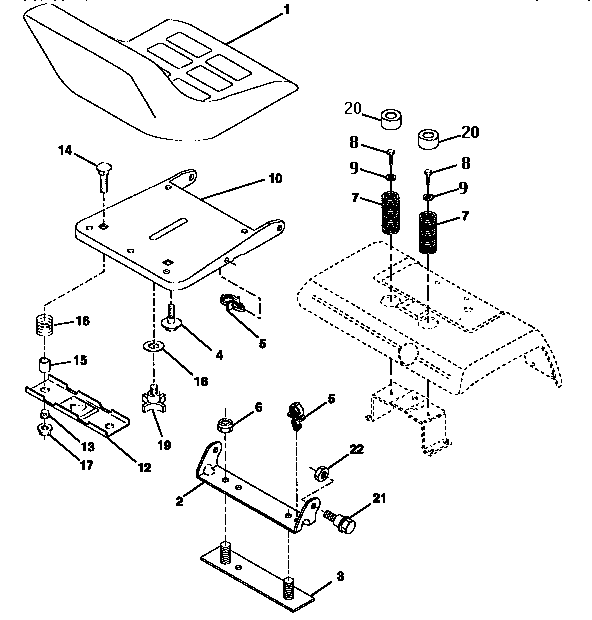 Craftsman 917250560 seat assembly diagram
