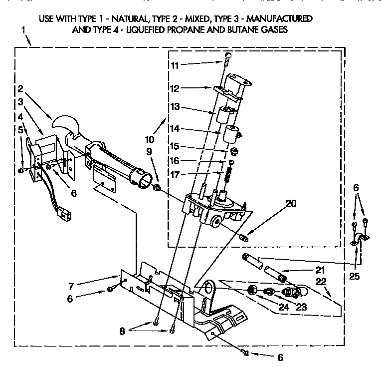 Kenmore 11070232001 burner assembly 3401771 (26/110) diagram