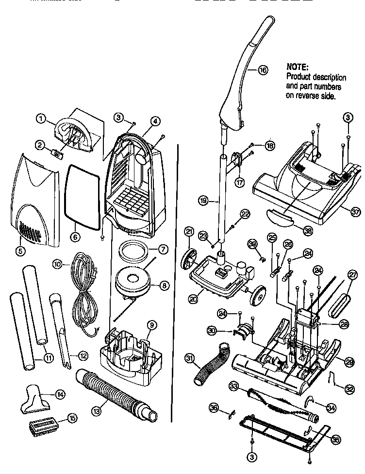 Bissell 3550 unit parts diagram