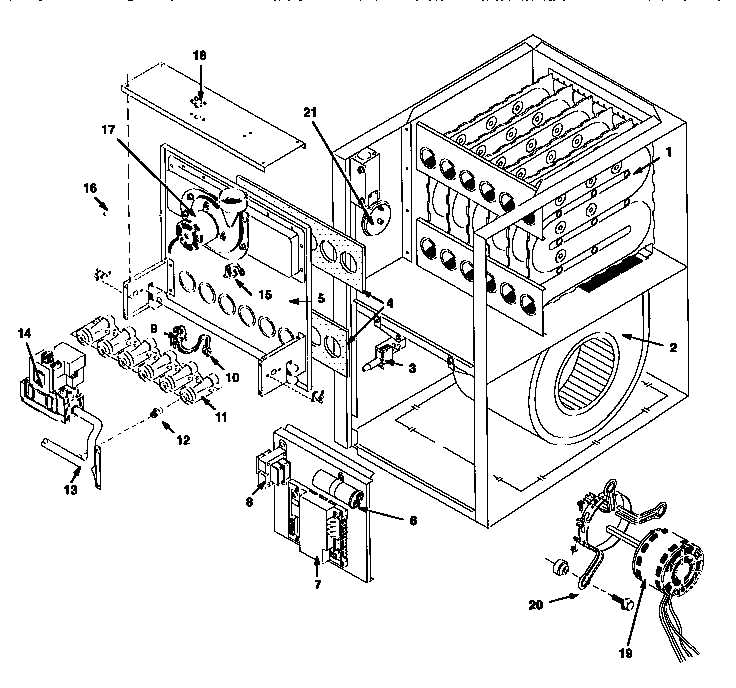 ICP NUG5100BFB2 functional replacement diagram