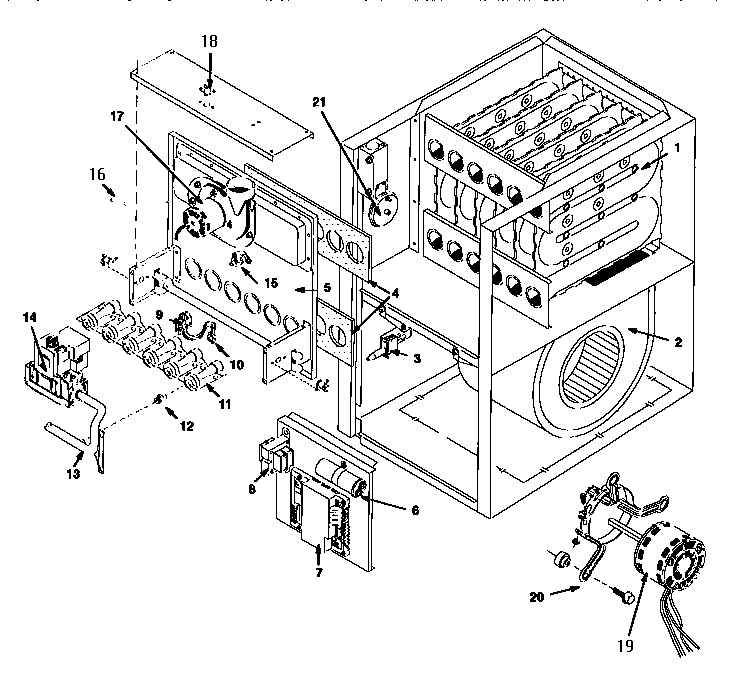 ICP NUG5100BHB2 functional replacement diagram